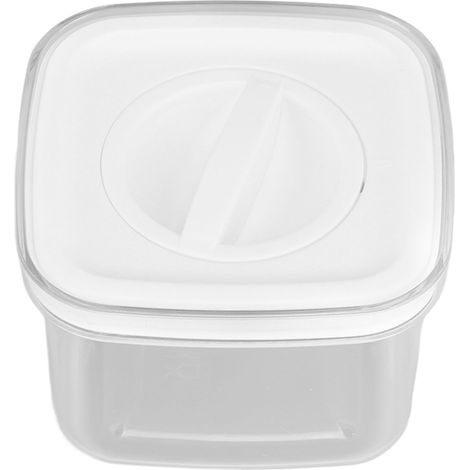 Boîte de rangement alimentaire étanche pour cuisine, récipient transparent hermétique avec couvercle, idéal pour riz et grains mélangés, blanc, 600ml (1/5)