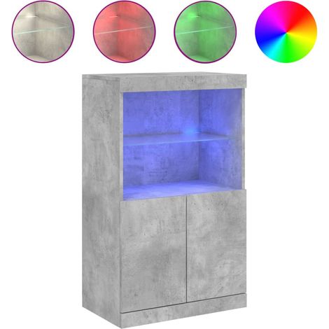 Maison Exclusive - Credenza con Luci LED Grigio Cemento 60,5x37x100 cm