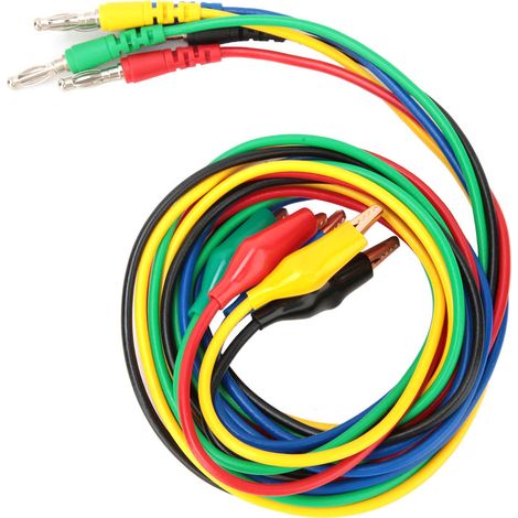 Câble adaptateur de sonde de test avec fiche banane 4 mm et pince crocodile 10 mm (p1042) (1/5)