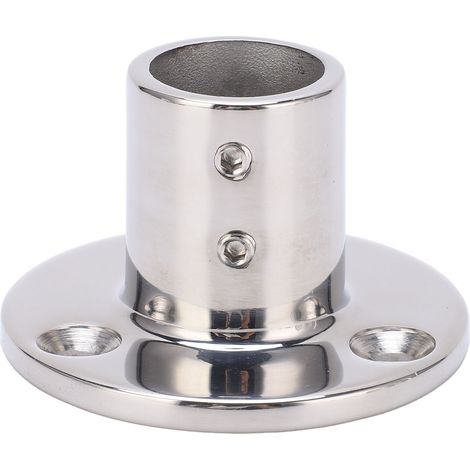 Edelstahl-Winkelverbinder für 25-mm-/1-Zoll-Rohre – Runde Basis für Bootsgeländer (1/5)
