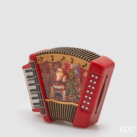 EDG Decorazione Natalizia Fisarmonica Con Musica LED E Movimento H19