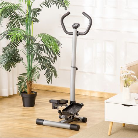 Stepper de entrenamiento para casa con asa, LCD, velocidad ajustable, negro DESVIAE