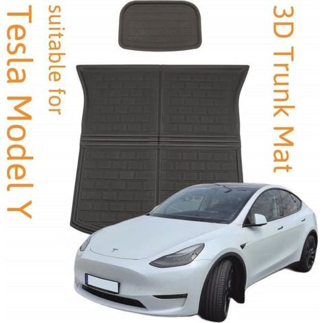 Alfombrilla de maletero 3D + alfombrilla de suelo para Tesla Model Y / Performance antideslizante (1/4)