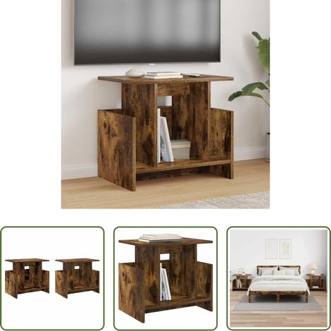 TV-Ständer Holzwerkstoff - TV-Ständer 2 pcs Geräucherte Eiche 50 x 35 x 45 cm (1/5)