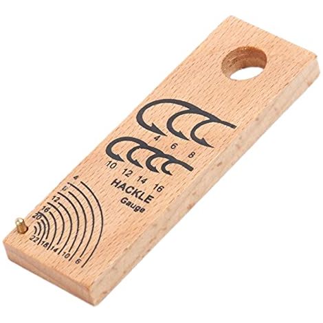 Compact wooden fishing ruler with contrast measuring hook (1/5)