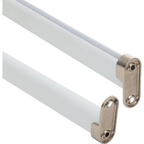 Perfil Aluminio Barra Colgar Ropa para Armario para Tiras LED hasta 12 mm Blanco 2 m Blanco traslúcido