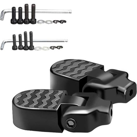 1 paire de pédales arrière de vélo pliables avec support de selle arrière pour BMX et VTT (1/4)