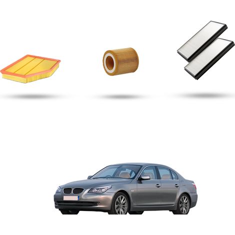 Kit tagliando 3 filtri compatibile con Bmw serie 5 (E60/E61) 530i 170kw dal 2003 al 2005 (1/5)