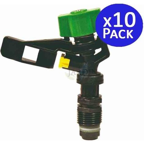 Pack 10 Aspersores 14º Circular 1/2" Antiheladas, Alcance 8 a 10 m, Riego Profesional