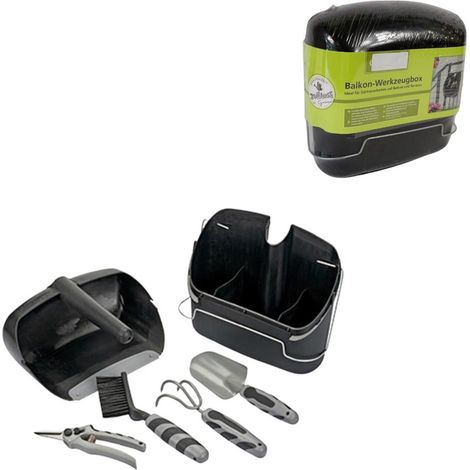Juego de herramientas de jardinería para balcón en una caja. (1/4)