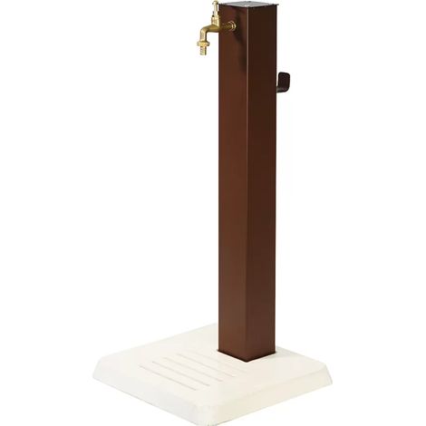 Fontanella corten 95 cm con base in cemento (1/5)