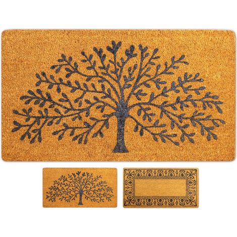 Bardusch-Tapis entrée coco 45×70 cm "Tree of Life", int/ext, antidérapant/absorbant. (1/4)