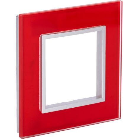 Plaque de finition simple en verre Kalya - Rouge - Zenitech
