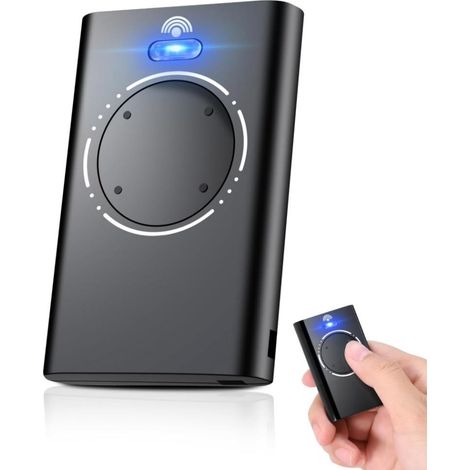 Télécommandes pour porte de garage — Compatibles avec les modèles FAAC XT4 433 SLH (433 MHz, double canal) — Noir (1/5)