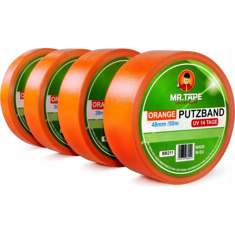 Orangefarbenes Putzband 38 mm x 50 m 38/50 m Fassadenputzband