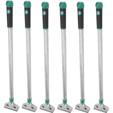 Lot de 6 couteaux racloirs en alliage d'aluminium 60cm pour nettoyage de sols, vitres et murs (1/5)
