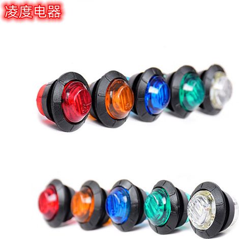 Feu latéral LED étanche 12 V pour voitures, 3/4 pouce, feu de position pour camion 24 V, clignotant pour camion. (1/4)