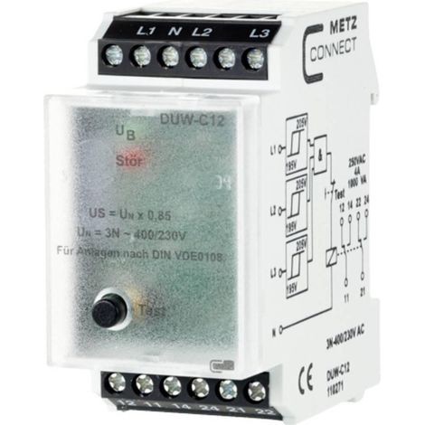 Metz-Connect DUWC12 relé de vigilancia de fases blanco 400/230V