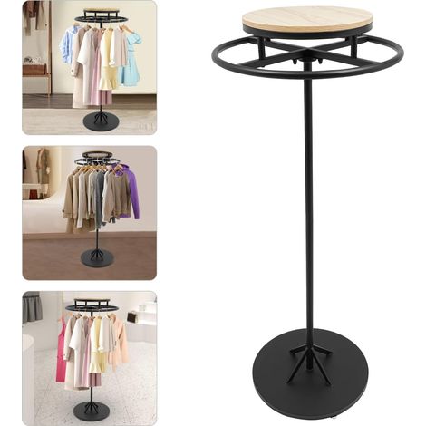 Appendiabiti Rotondo Multifunzione Girevole a 360°, Appendiabiti per Vendita al Dettaglio, Boutique, Camere da Letto, Negozi di Abbigliamento - 60 x 140 cm