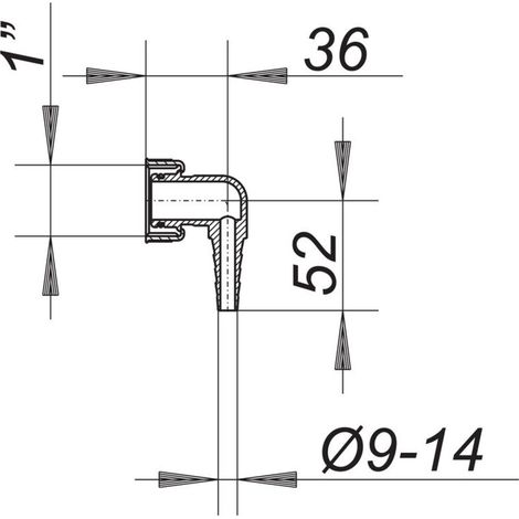 Raccord d'angle pour tuyau de condensation 1 (1/2)