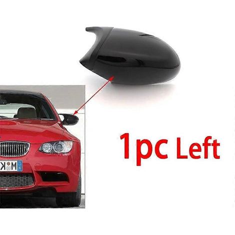 Ersatz-Außenspiegelkappen für BMW E90 E91 E92 E93 E81 E87 E82 E88 3er 1er M Zubehör Carbonfaser glänzend – 1 Stück Schwarz links