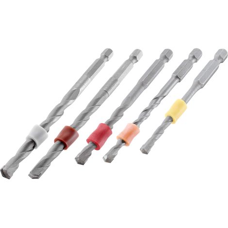 Trend Snappy SNAP/MD2/SET - Set di 5 punte per trapano per muratura, con punte in carburo di tungsteno, compatibili con Centrotec (1/4)