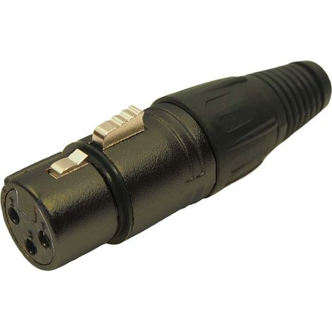 RS PRO-Connecteur XLR Femelle Droit 3 voies Montage sur câble, placage Argent ( Prix pour Sachet de 2 )