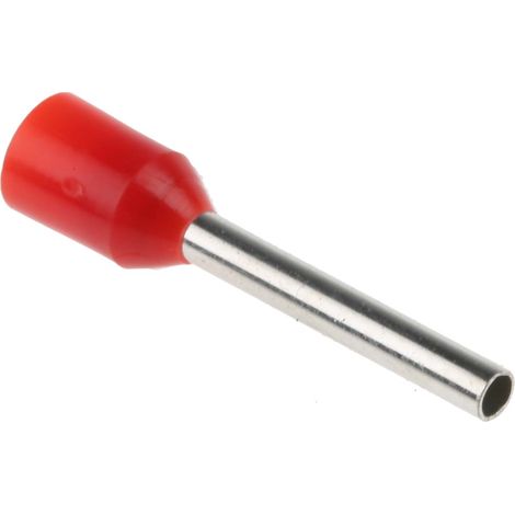 Embout à sertir 1mm², Rouge, longueur 12mm (1/3)