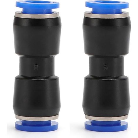 Connecteur pneumatique 2PCS coude/droit/type Y/T-Type/Réducteur de tube d'air pour la connexion rapide tuyauterie d'air, outils pneumatiques (réduction du raccord 10 mm à 8 mm) - Straight Fitting 8mm (1/5)