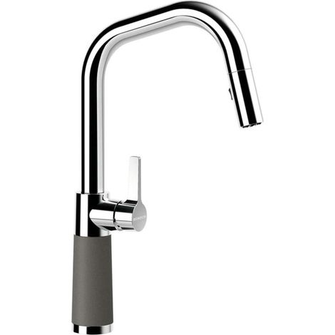 Schock Küchenarmatur SC-530 Chrom/Cristalite ausziehbarer Auslauf Asphalt GAS (1/2)