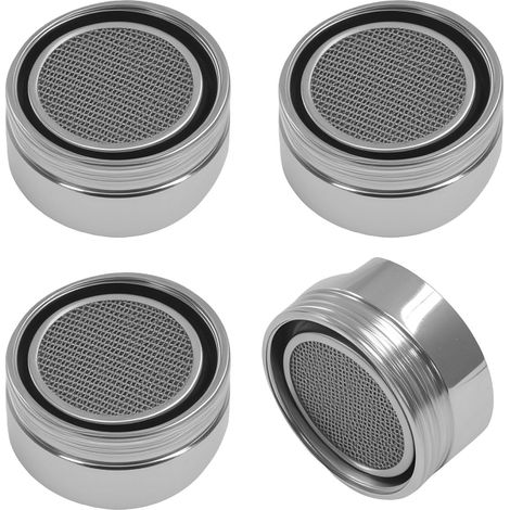 4er-Pack 38,1 cm Wasserhahn-Luftsprudler aus massivem Messing, Ersatzteile für Küchenspülen-Luftsprudler, Außengewindefilter für Küche, Bad und Zuhause