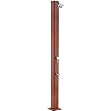 Ducha Solar Gre Jardin 32 Lts Aluminio Imitacion Madera Redonda Piscinas Gre (1/5)