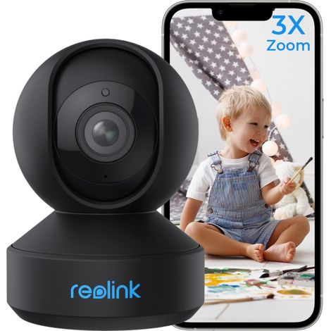 Reolink 5MP 2,4/5 GHz WLAN PTZ Überwachungskamera, Auto-Tracking, 3X Optischem Zoom, Baby Monitor mit Mensch/Haustiererkennung, Schwarz