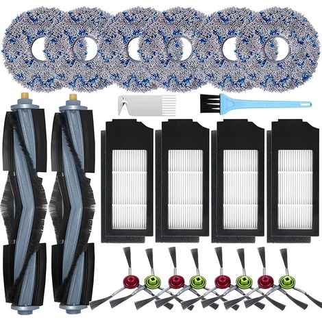 Accesorios FRONT para aspiradoras Ecovacs Deebot X1 Omni / X1 y Omni / X1 Turbo: 2 cepillos principales, 8 cepillos laterales, 6 mopas. (1/5)