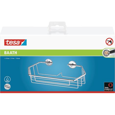 tesa 40222-00000-00 baath Plus Cestino per la doccia Colla Cromo (lucido) (1/5)