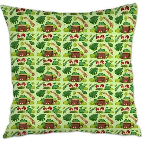 Housse de coussin 45x45 cm carrée déhoussable pour canapé lit salon chambre (1/5)