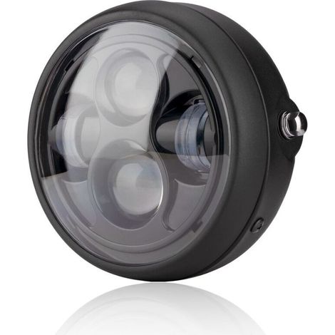 Runder Motorrad-LED-Scheinwerfer, 16.5 cm, universal white Front light, Black (1/4)