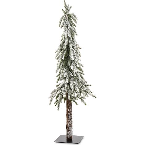 Albero di Natale artificiale verde, grigio, nero 101x30x30 cm