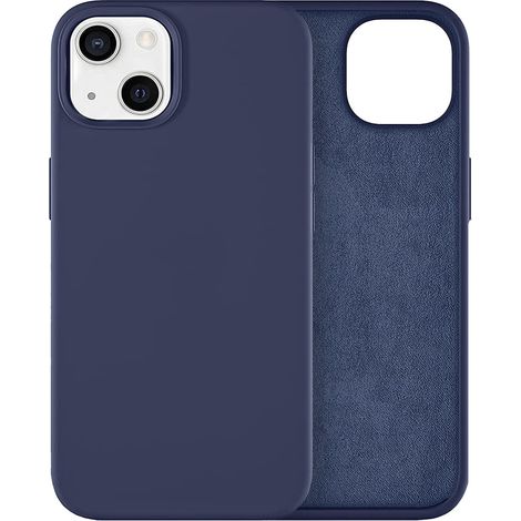 Étui pour iPhone 14 Plus, en silicone léger, bleu marine (1/4)