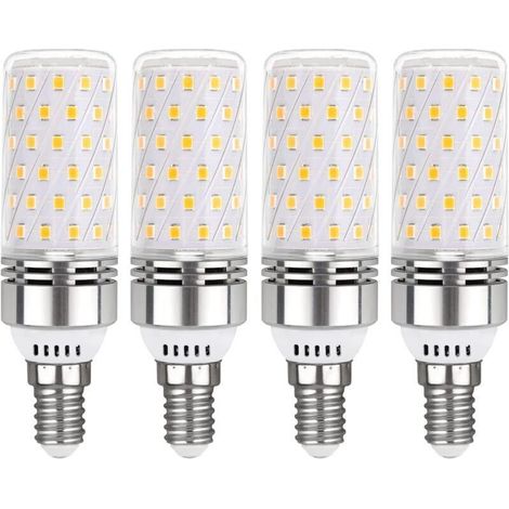 Ampoule E14 Mais LED 16W Blanc Neutre 4000K, 1450LM, Équivalent Halogène E14 100W, 360° Lumiere, AC 220V, Ampoule E14 LED Mais Neutre pour Lampe Plafonnier, non-dimmable, lot de 4 (1/5)