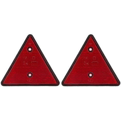 Lot de 2 réflecteurs rouges étanches à double trou pour camion, remorque, caravane, camping-car (réf. 0618)