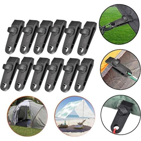 Lot de 30 Clip de Bâche Tente, Pince pour Bâche de Verrouillage, Pince pour Bache Pince pour Auvent Fixation Bache Camping Toile (1/4)