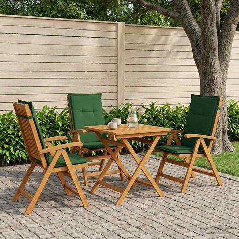 vidaXL Sillas de jardín reclinables 3 uds. Natural (1/5)