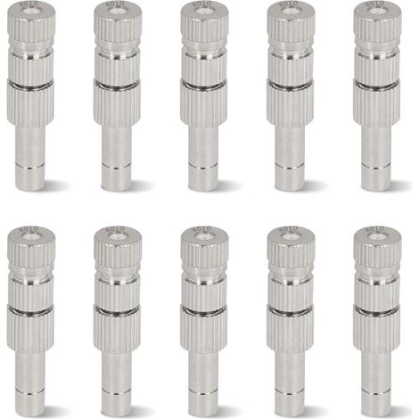 Lot de 10 Buses Brumisation Basse Pression 0,8 mm en Céramique, Laiton avec Filtre pour Connecteur 6 - 0,6 (1/5)