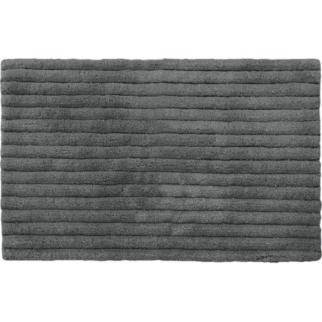 TrendLine Baumwoll Badteppich in anthrazit 50 x 80 cm Teppich Badvorleger