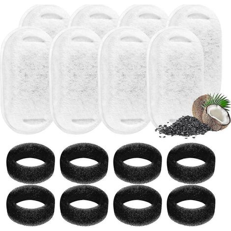 Cat-Wasserbrunnenfilter mit Schwämmen, Ersatzfilter für Edelstahl 108oz/3L, 67oz/2L A (1/5)