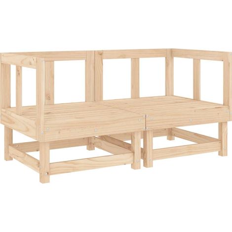 Maison Exclusive - Divani Angolari da Giardino 2 pz in Legno Massello di Pino