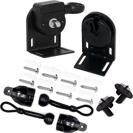 Kit de support sans fil universel de remplacement compatible avec les stores intérieurs/extérieurs, noir (1/5)