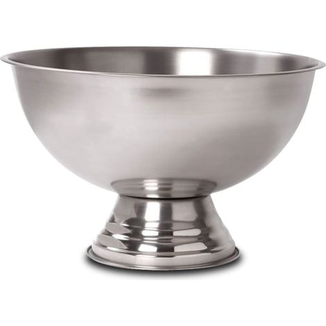 Grand bol à punch en acier inoxydable - Seau en métal pour champagne, vin, bière, glace et fêtes (1/4)