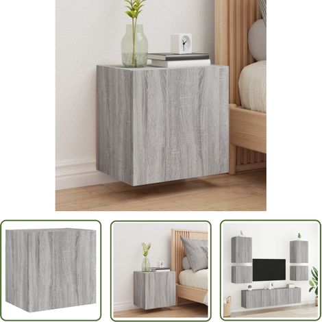 The Living Store TV-Wandschrank Grau Sonoma 40,5x30x40 cm Holzwerkstoff - TV-Schrank - Holzschrank - Regal - Wandregal - Wohnzimmer Dekoration (1/5)